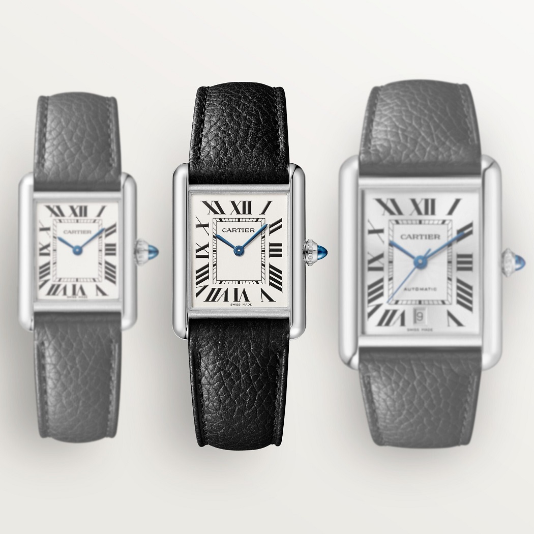 kiểu dáng mặt chữ nhật của cartier tank