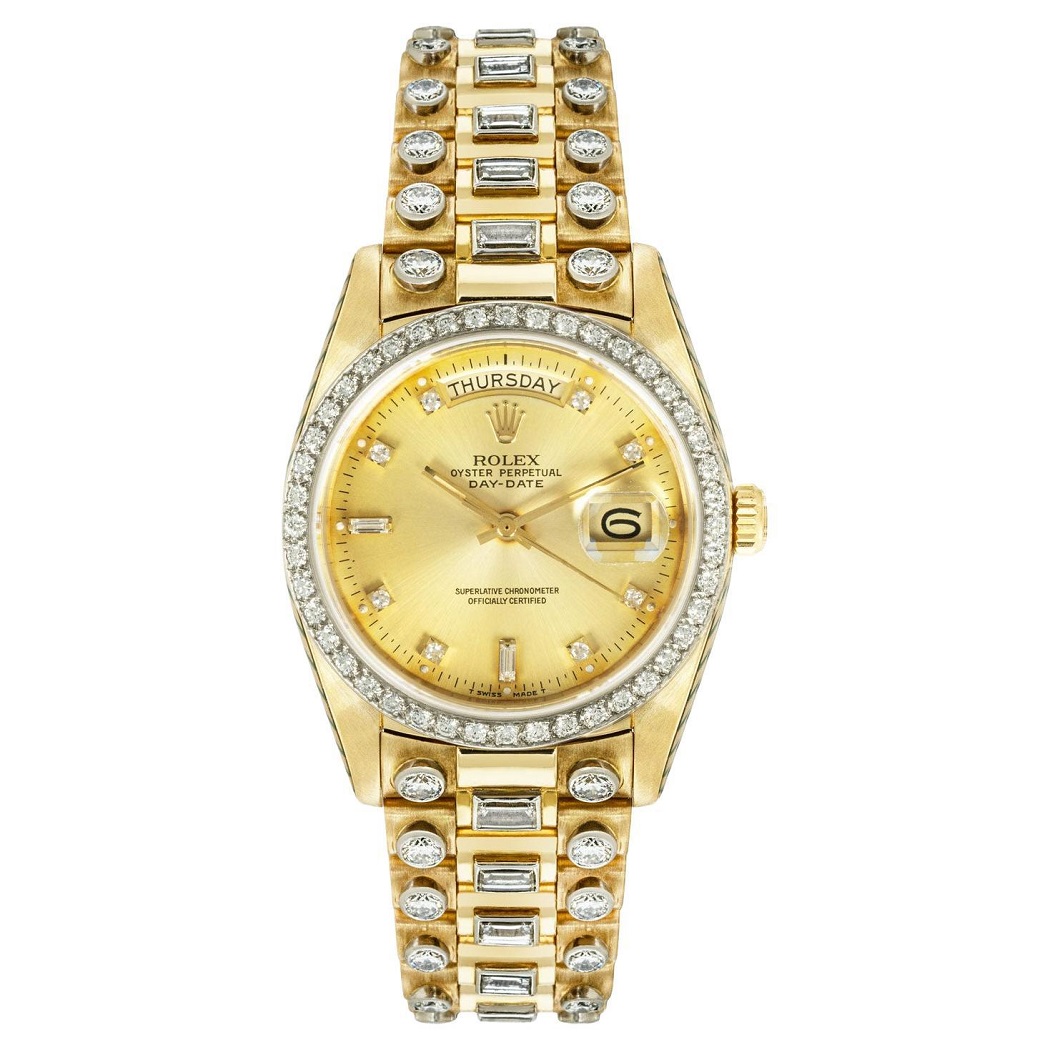 đồng hồ nam đính đá Rolex Day-Date Octopus 36 ra mắt năm 1980