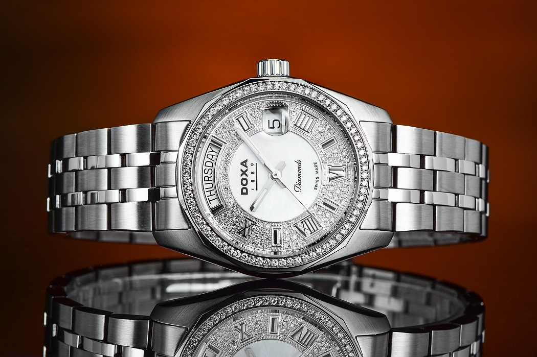 mẫu Doxa Noble Deluxe D105SWH đính 166 viên kim cương cao cấp