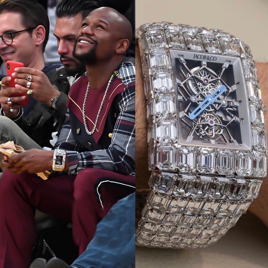 Huyền thoại quyền anh Floyd Mayweather cùng chiếc Jacob & Co đính kim cương