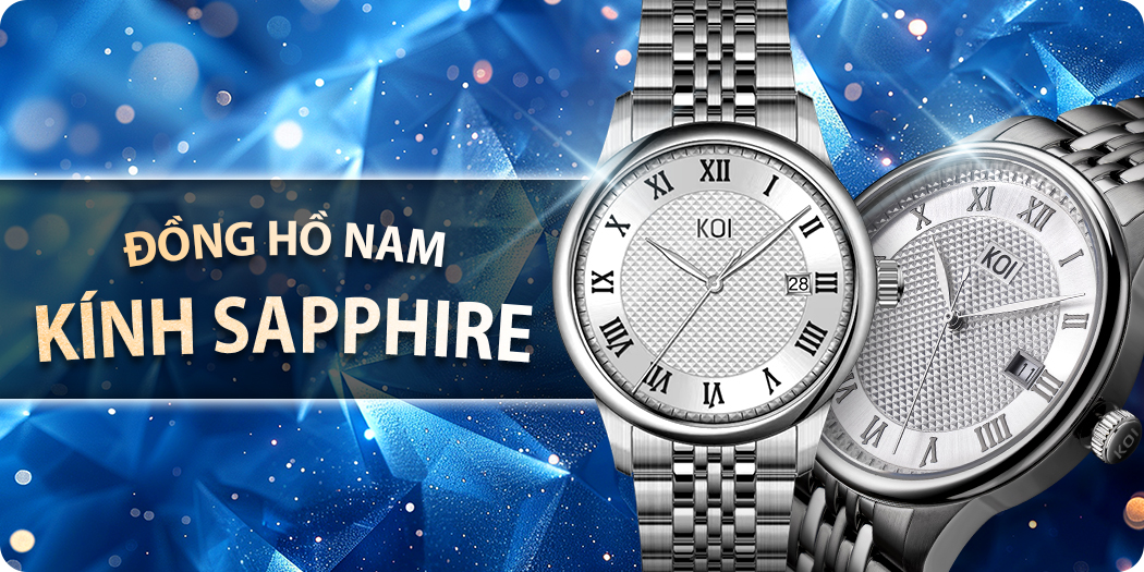 đồng hồ nam kính sapphire