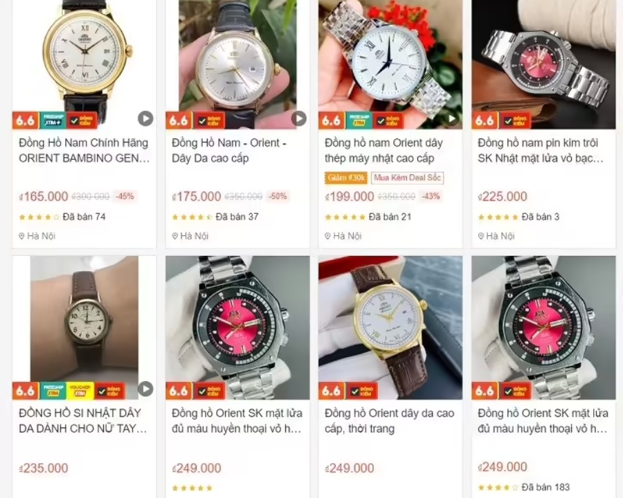 một số giá của orient Fake