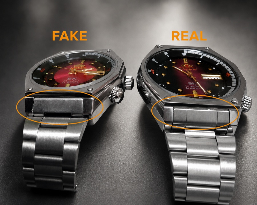 Lớp vỏ chiếc Orient SK fake nhìn cũ ít độ bóng