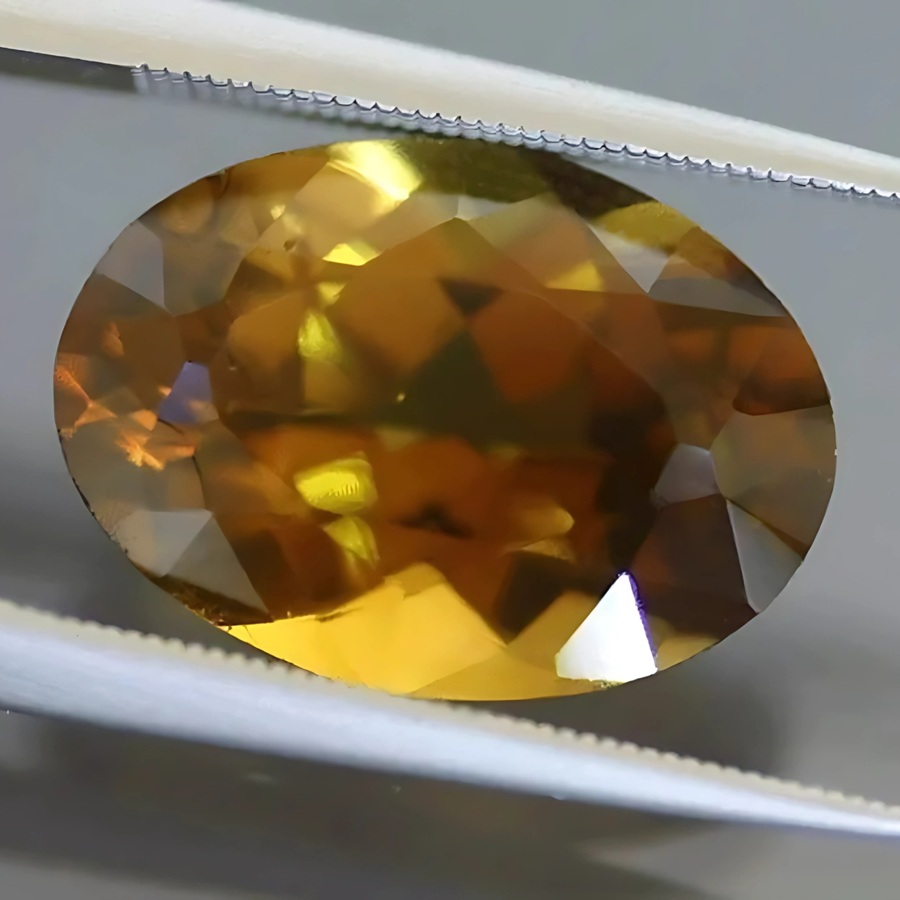 Viên Tourmaline Tsilaisite màu vàng giàu Mn