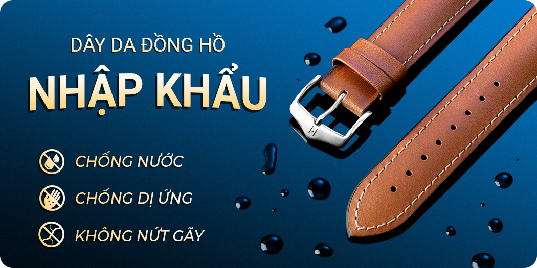 dây da đồng hồ nhập khẩu chính hãng