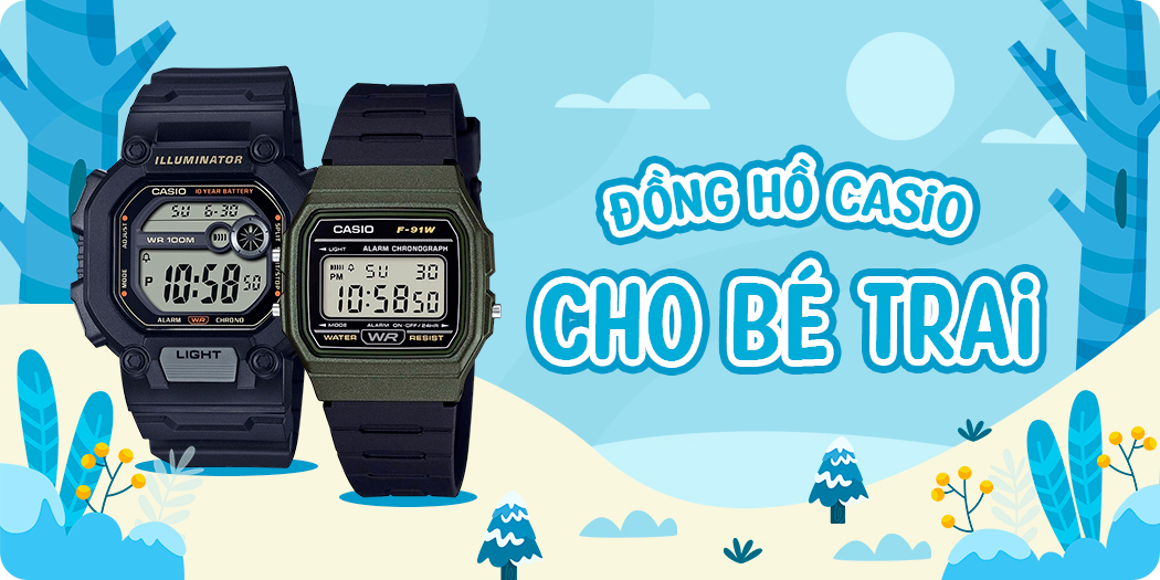 Đồng hồ Casio cho bé trai chính hãng, giá tốt, bền và đẹp