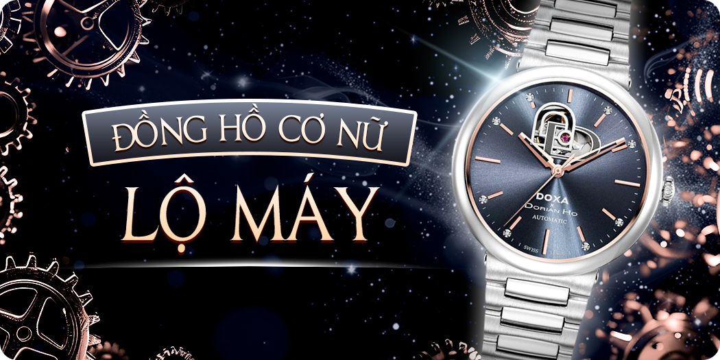 đồng hồ cơ nữ lộ máy chính hãng