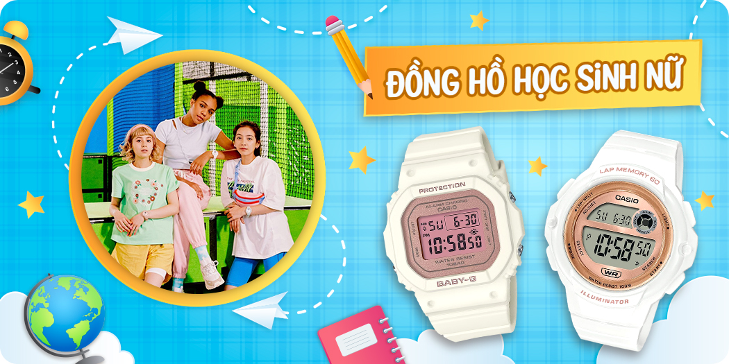 đồng hồ học sinh nữ chính hãng