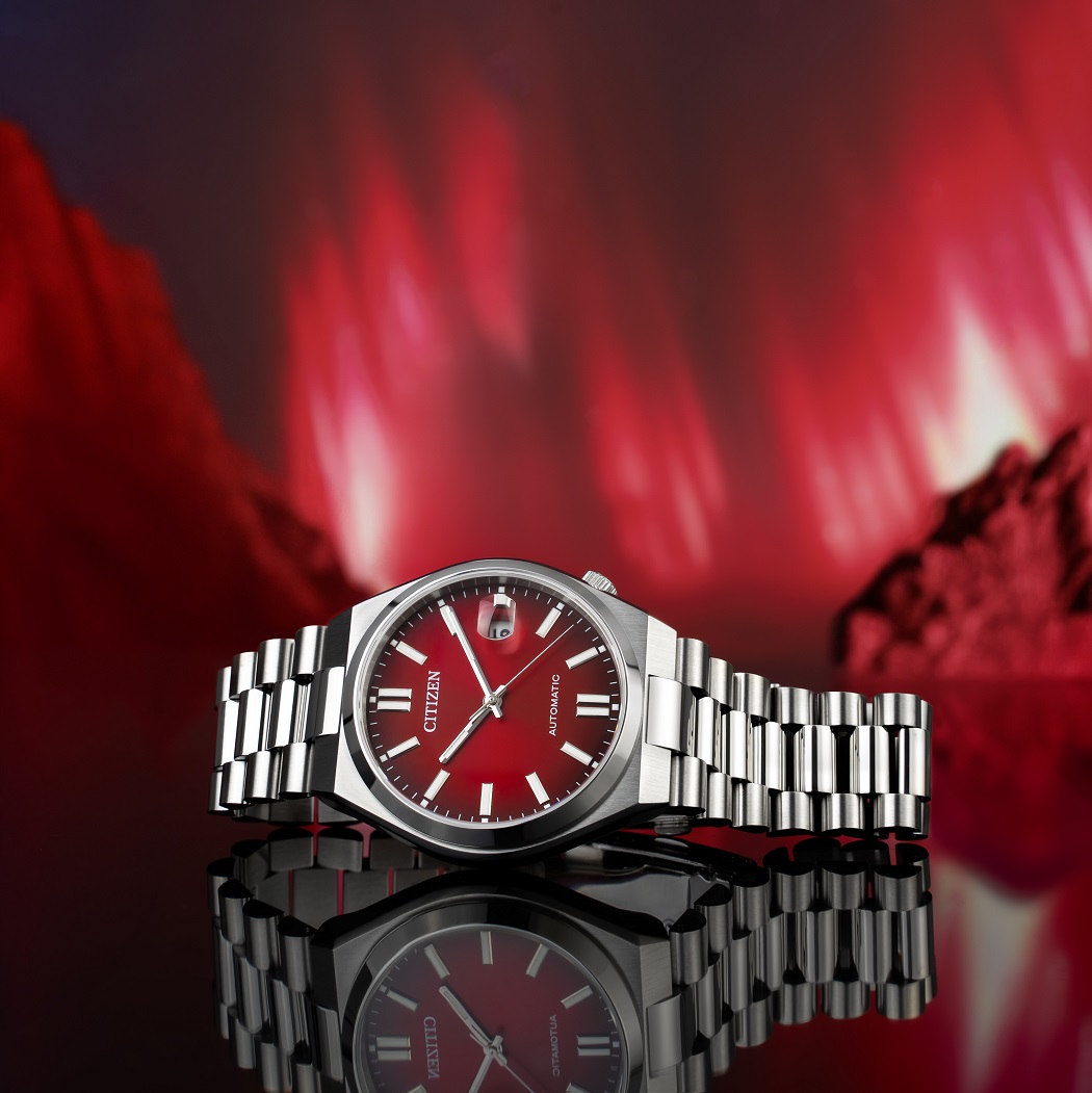 Đồng hồ nam mặt đỏ Citizen Tsuyosa NJ0150-56W