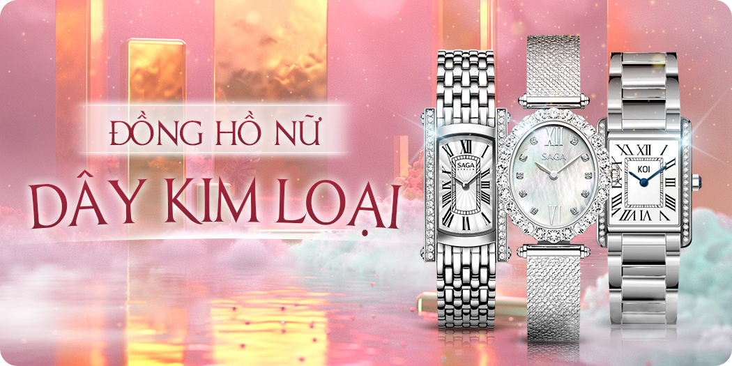 đồng hồ nữ dây kim loại chính hãng