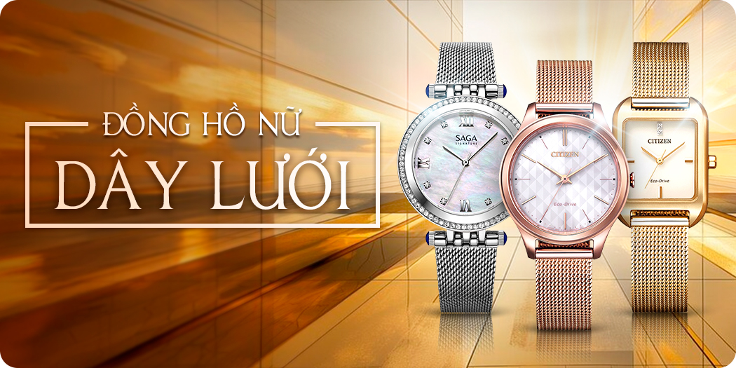 đồng hồ nữ dây lưới thời trang