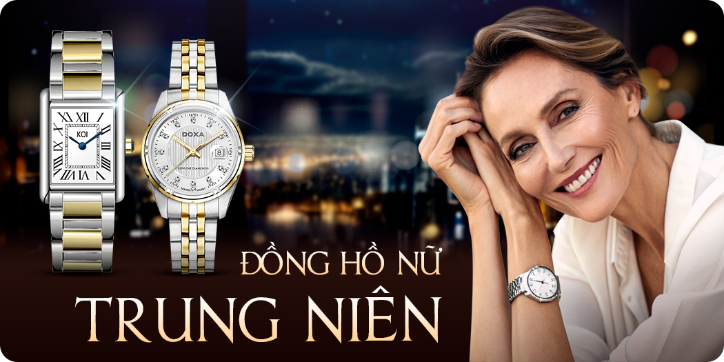 đồng hồ nữ trung niên sang trọng