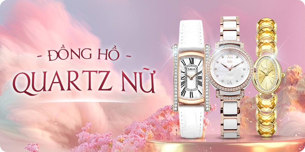đồng hồ quartz nữ chính hãng 