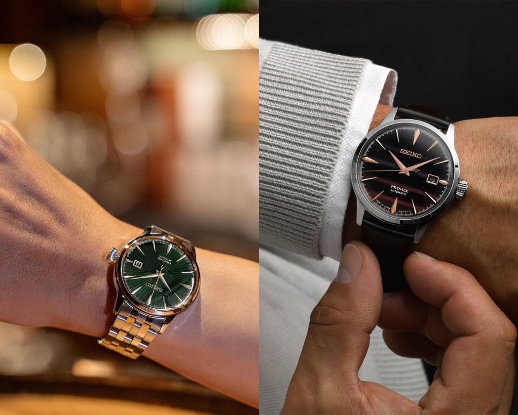 So sánh đồng hồ Seiko nam dây da và dây kim loại