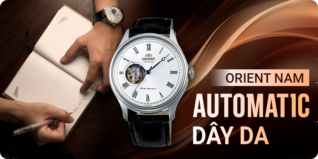 Đồng hồ Orient nam Automatic dây da chính hãng, góp 0%, BH 5 năm
