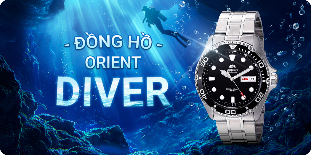 Đồng hồ Orient Diver chính hãng, BH 5 năm - Phong cách thể thao