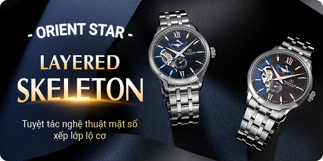 Orient Star Layered Skeleton chính hãng, BH 5 năm, góp 0%