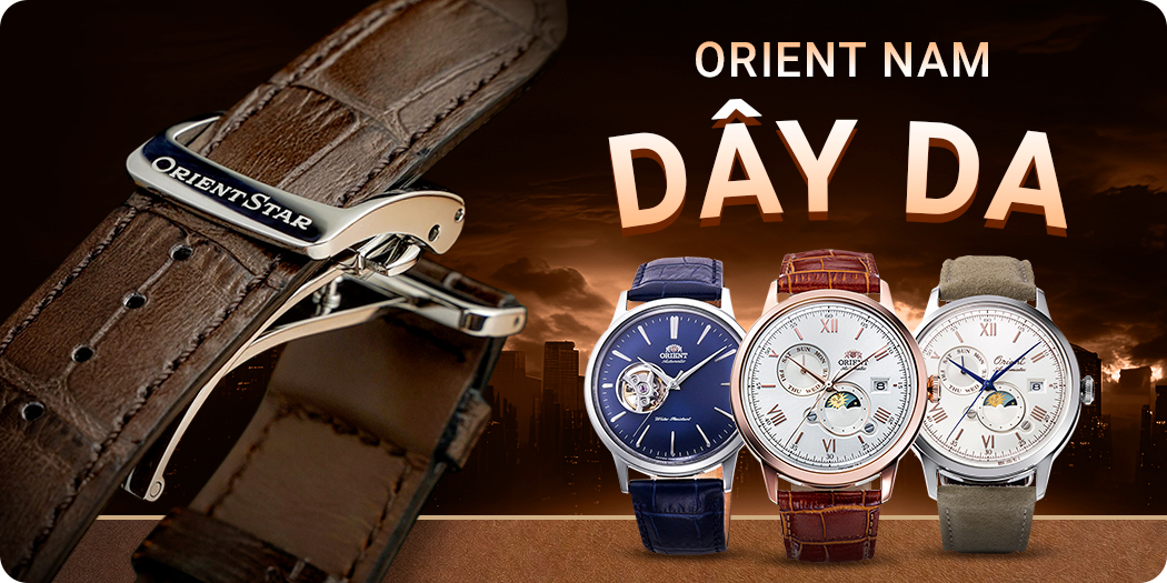 Đồng hồ Orient nam dây da chính hãng, thời trang, góp 0%, BH 5 năm