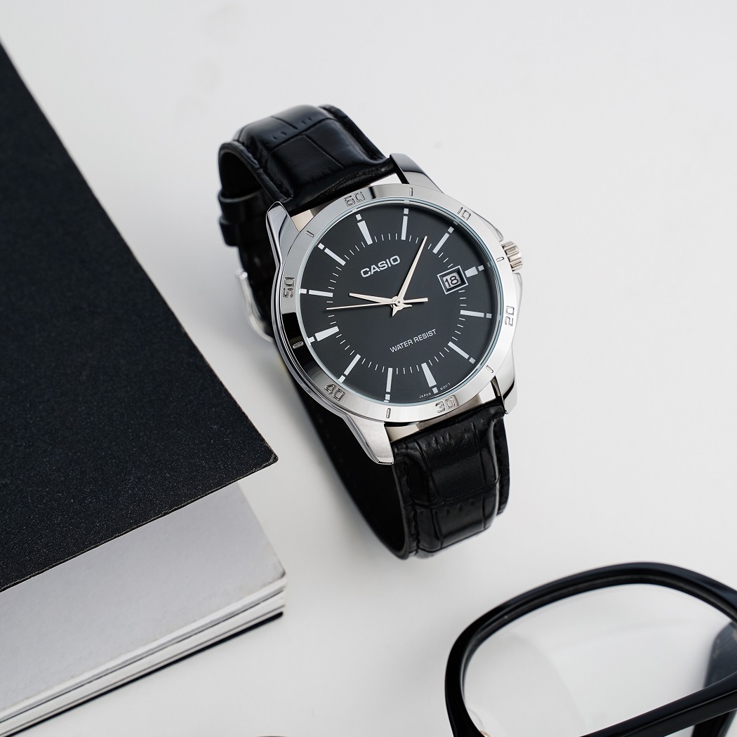 Đồng hồ Casio nam dây da