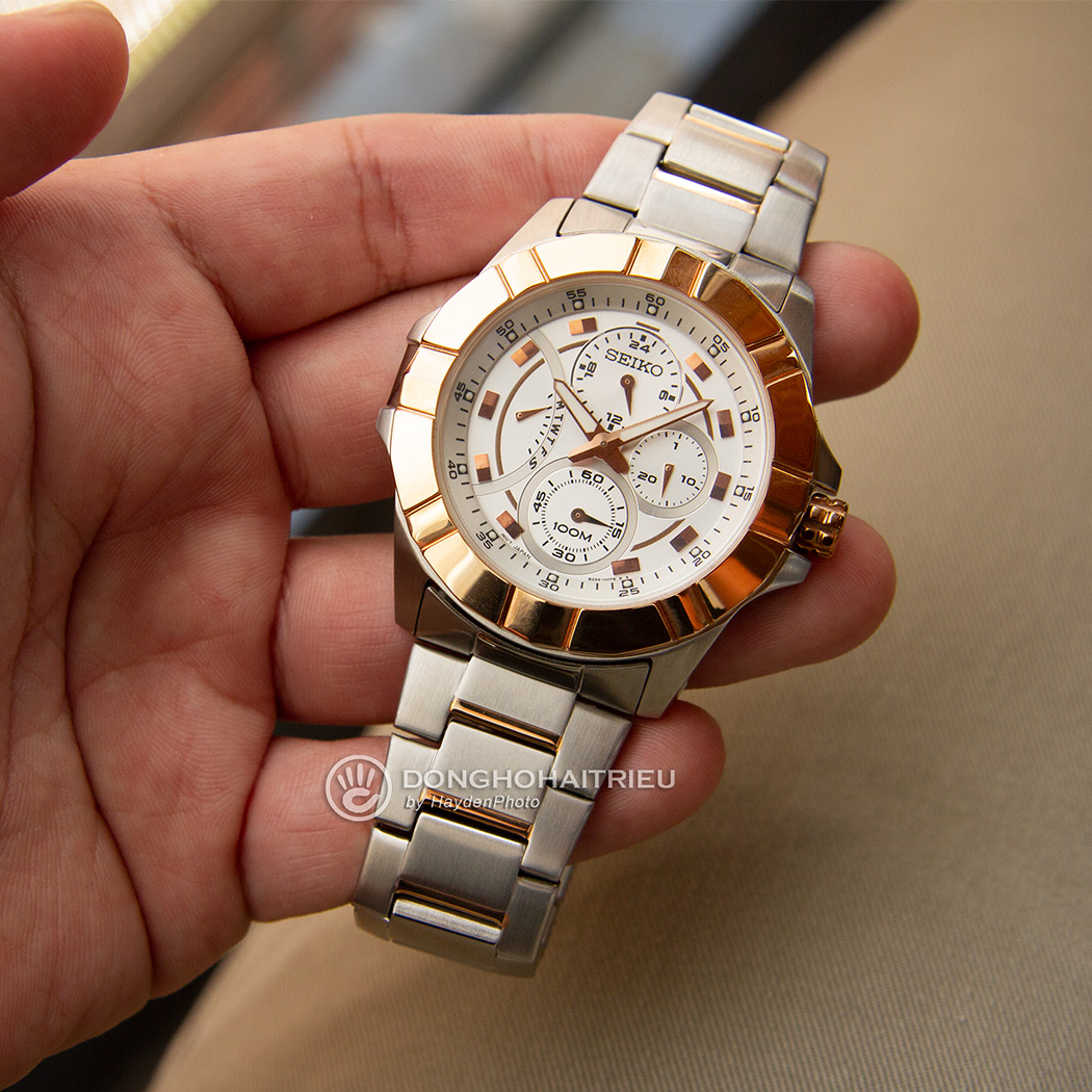 Seiko SRL068P1 - Đồng hồ thể thao 6 kim, mặt số lớn, máy Quartz cho nam