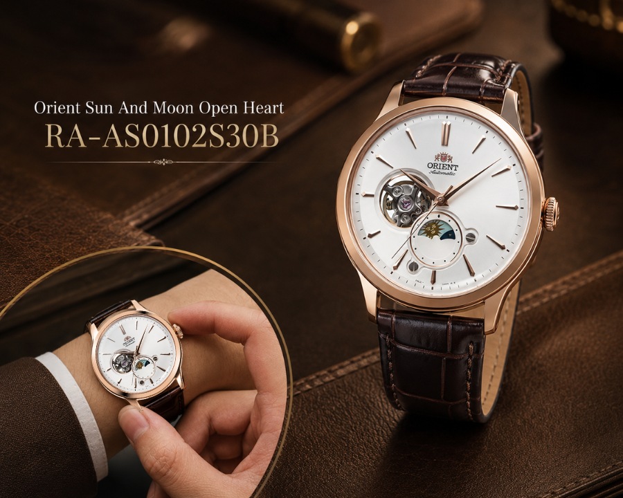 Orient Sun And Moon Open Heart RA-AS0102S30B
