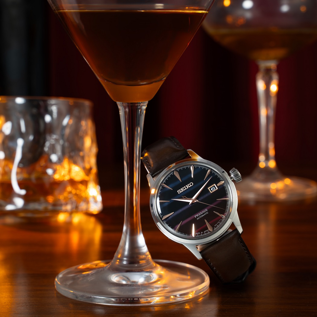 Vẻ đẹp của Seiko Coctail dây da