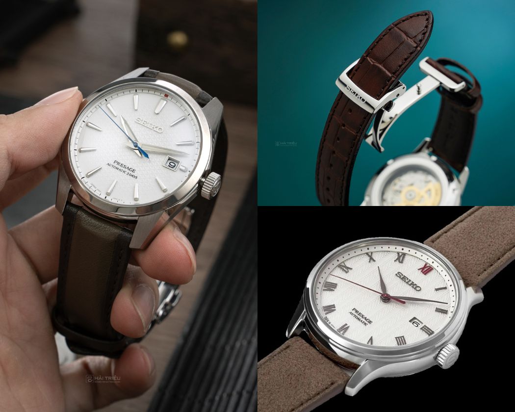 3 loại dây thường thấy trên Seiko Presage dây da