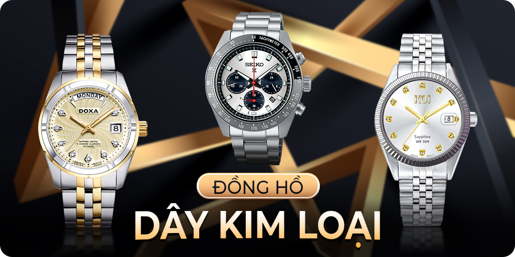 Đồng hồ dây kim loại cao cấp, chính hãng