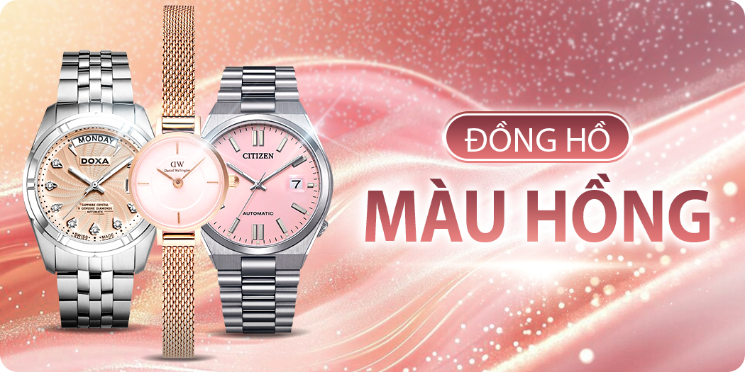 Đồng hồ màu Hồng đẹp chính hãng