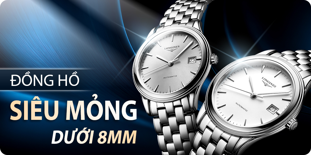 Đồng hồ siêu mỏng (dưới 8mm) đẹp chính hãng 100%, góp 0%