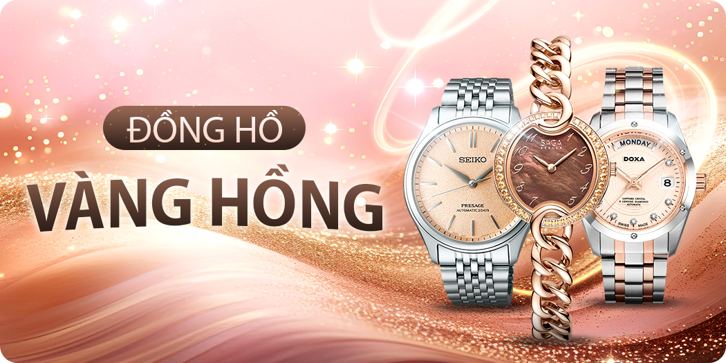 Đồng hồ Vàng Hồng nam, nữ đẹp chính hãng