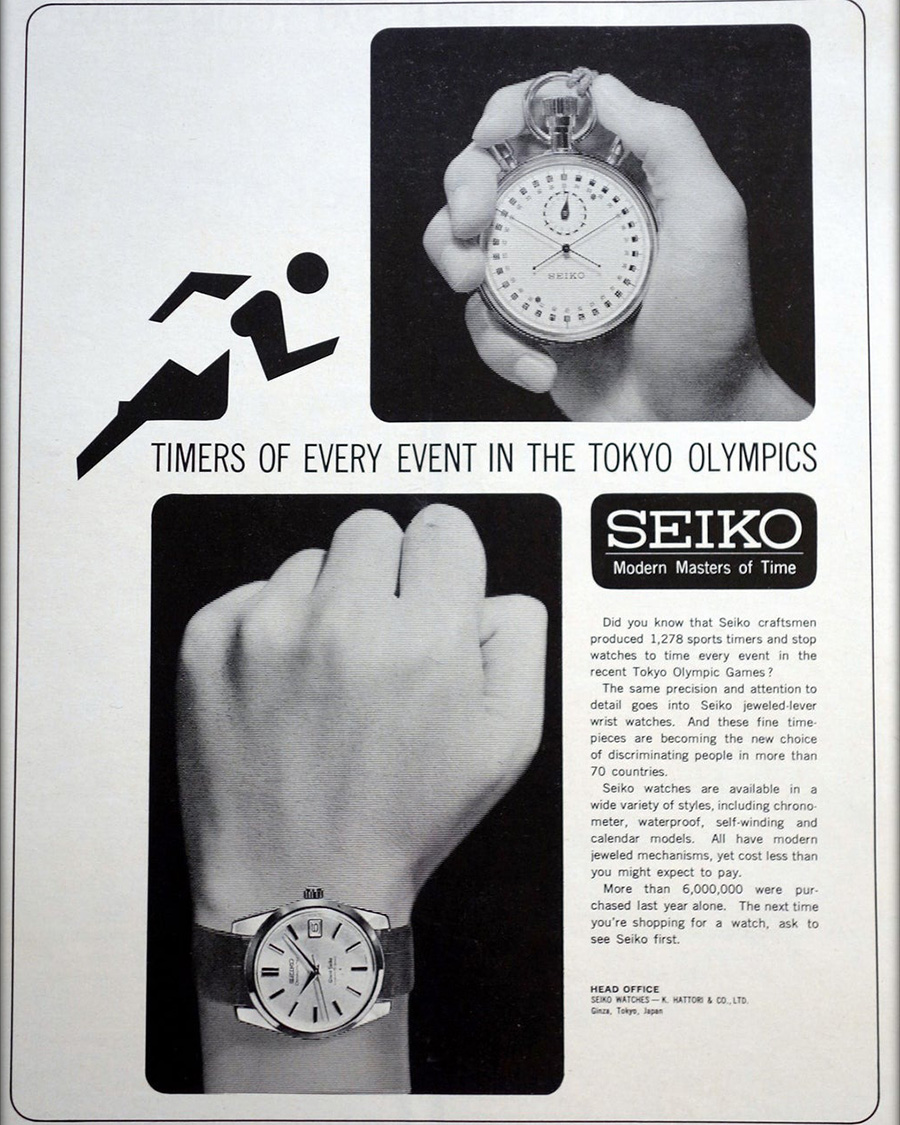 Đồng hồ chính thức Olympic Tokyo 1964 Seiko vang danh quốc tế về khả năng công nghệ của mình