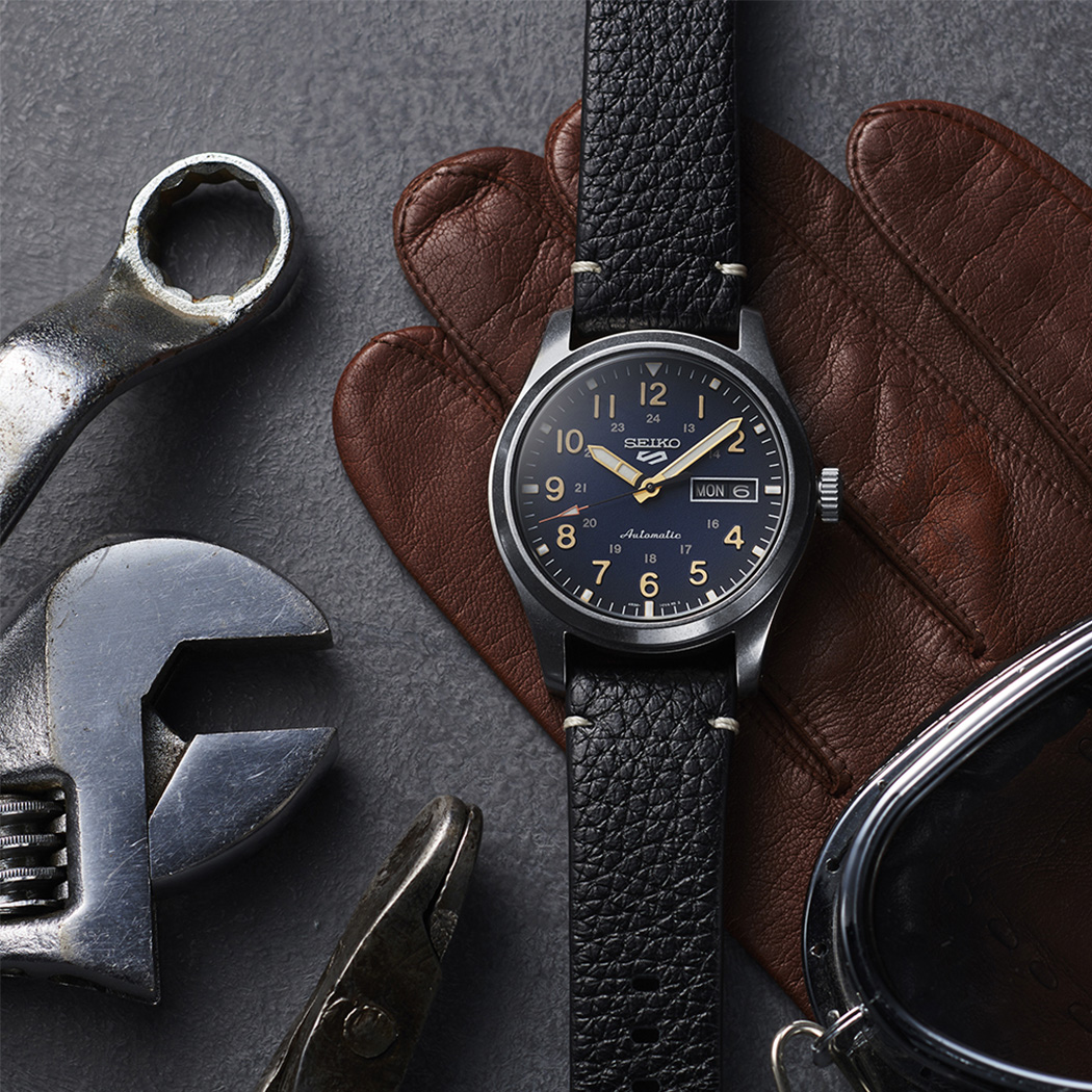 Đồng hồ dây da bò Seiko