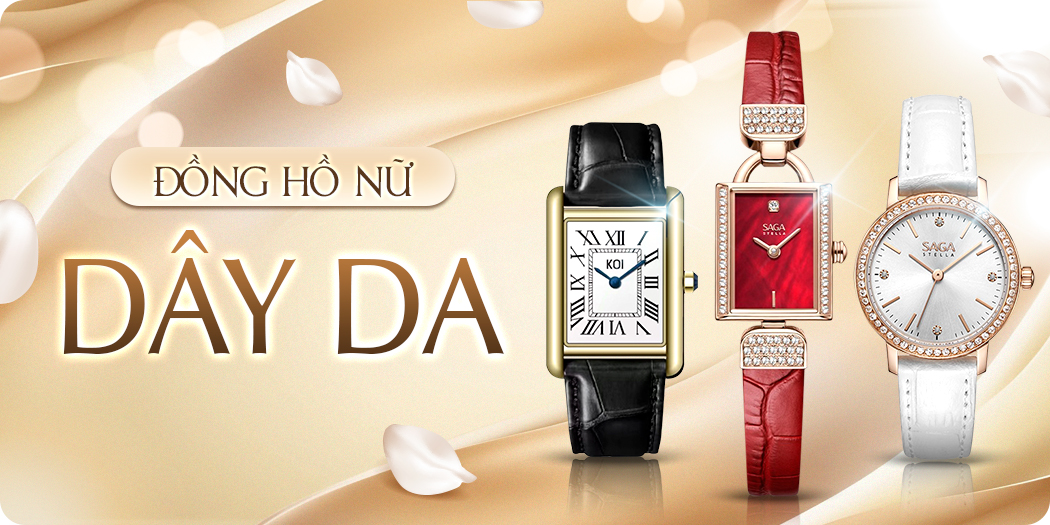 Những mẫu đồng hồ nữ dây da đẹp nhất, hàng hiệu 100%
