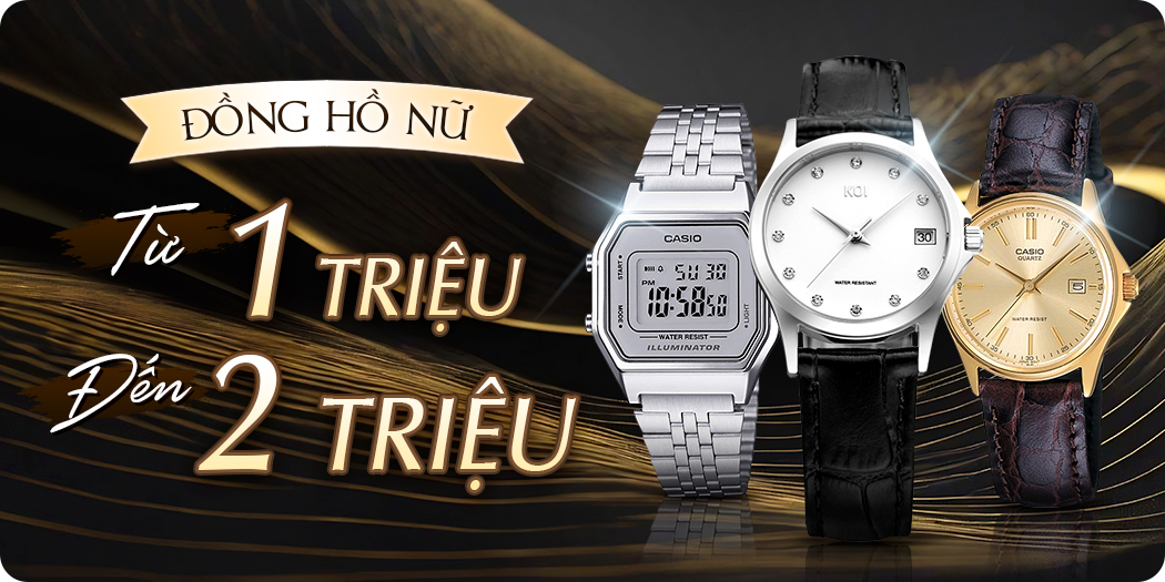 đồng hồ nữ giá từ 1 đến 2 triệu