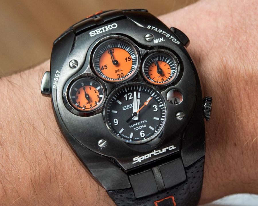 Chức năng Chronograph trên Seiko cho bài "đồng hồ kinetic là gì" 