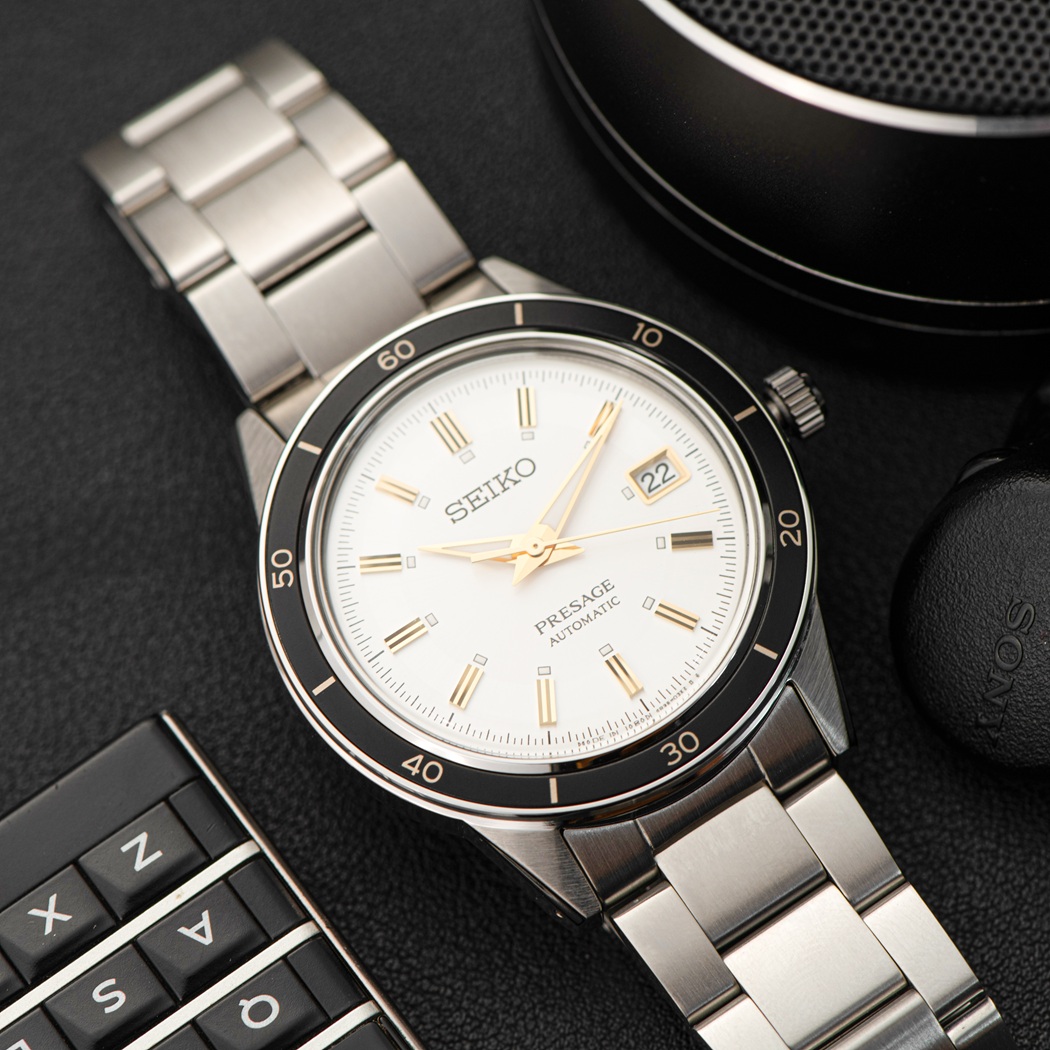 Đồng hồ Seiko vàng SRPG03J1 cùng dây Oyster 3 dải mắt xích lơn sang trọng, mạnh mẽ