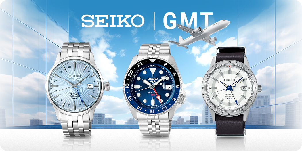 Đồng hồ Seiko GMT hiện đại, mẫu mới, chính hãng