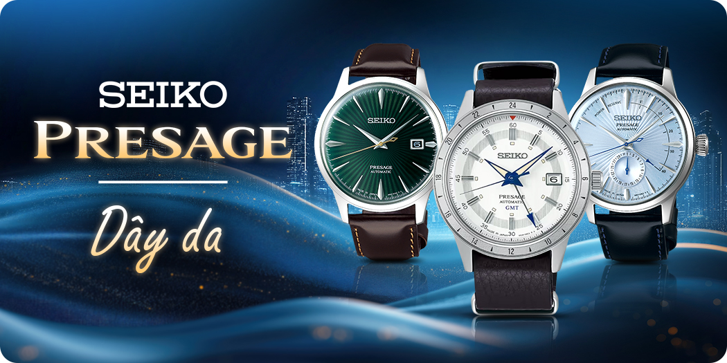 Đồng hồ Seiko Presage Automatic dây da cao cấp, 1 đổi 1