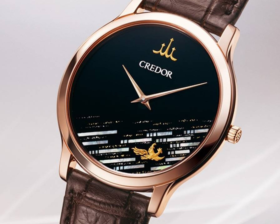 Logo kim đồng hồ cho đồng hồ Seiko Credor chính hãng thì phải rót thủy tinh bên trên theo những hình dáng cố định