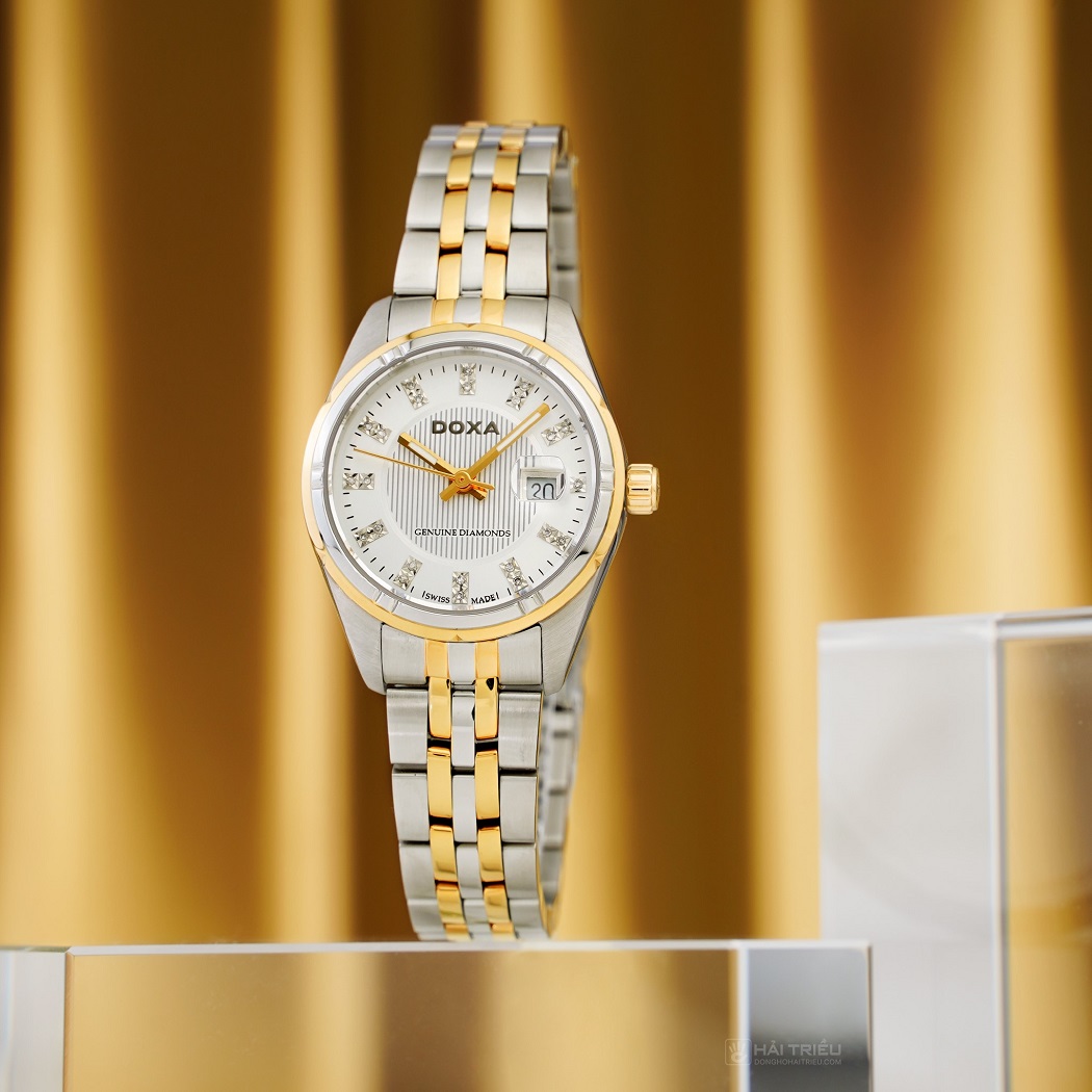 đồng hồ Doxa Noble D174TSX - Dây Demi, đính kim cương