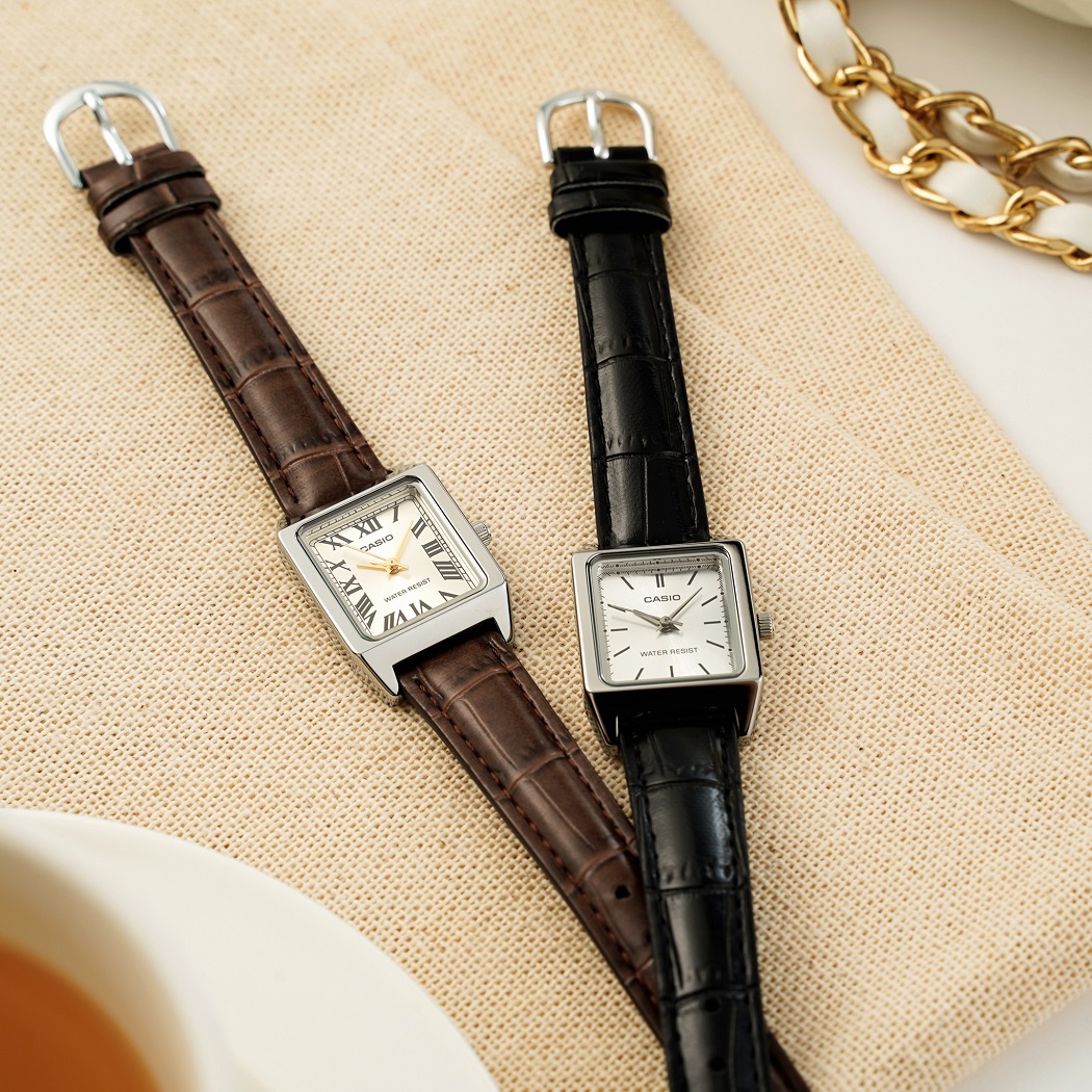 Đồng hồ Casio LTP dây da mặt vuông
