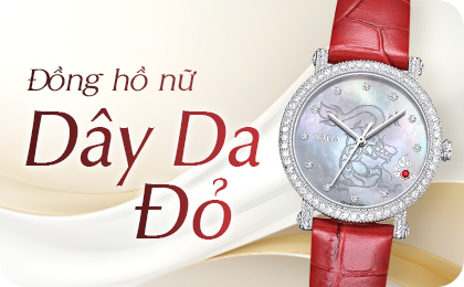 Đồng hồ nữ dây da đỏ