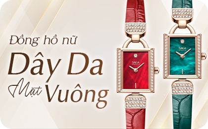Đồng hồ nữ dây da mặt vuông