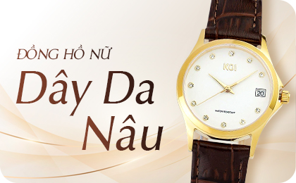 Đồng hồ nữ dây da nâu