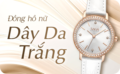 Đồng hồ nữ dây da trắng