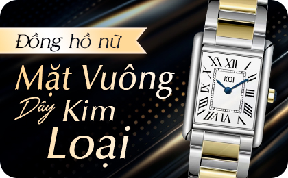 Đồng hồ nữ mặt vuông dây kim loại