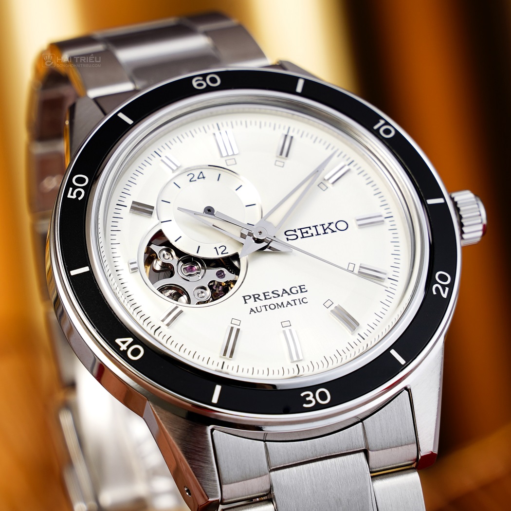  Seiko Presage Style 60s Open Heart cảm hứng từ chiếc Crown Chronograph 1964