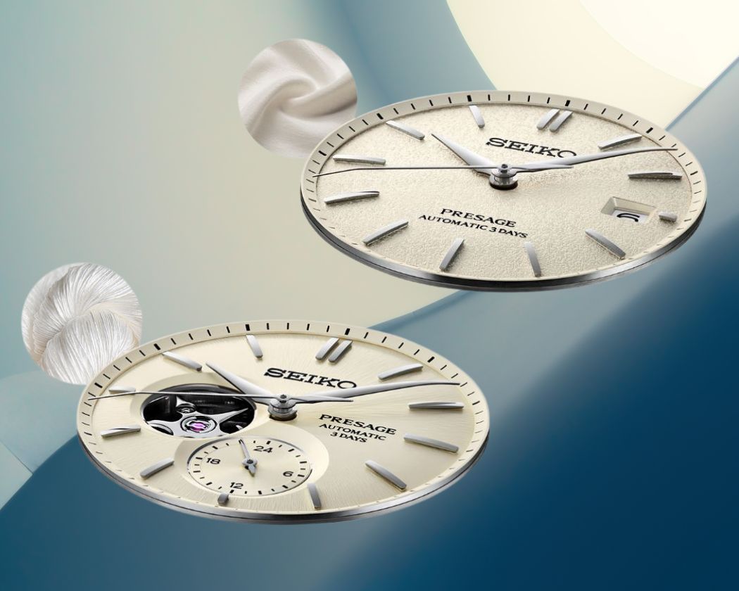 Cấu trúc mặt số của Seiko Presage Classic Series dựa trên hình ảnh lớp vải