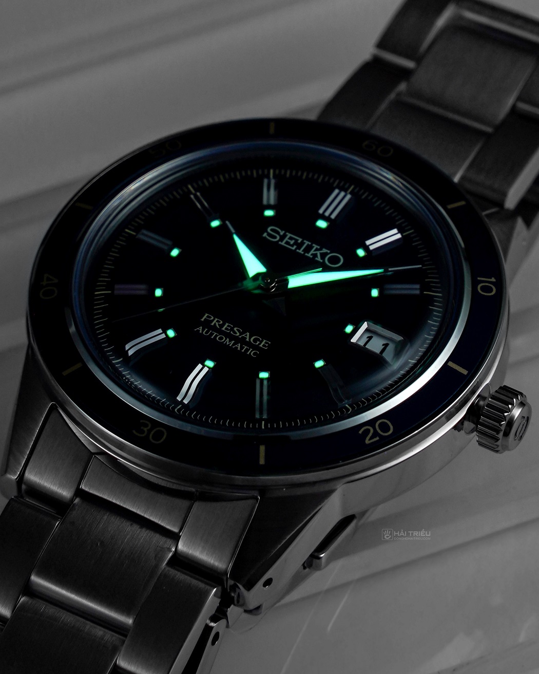 Dạ quang Lumibrite trên đồng hồ Seiko Presage Style 60s